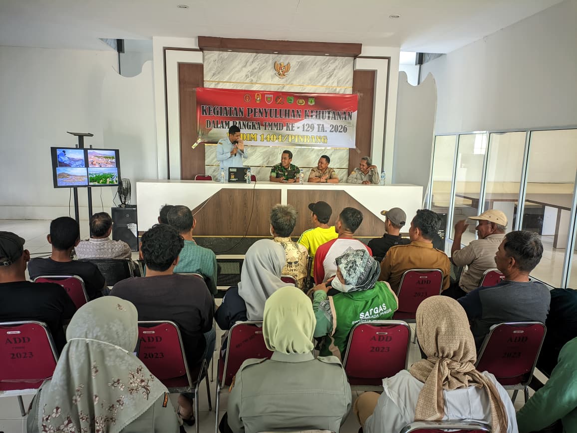 TMMD Ke-129 Kodim 1404/Pinrang Laksanakan Penyuluhan Kehutanan di Desa Tanratuo