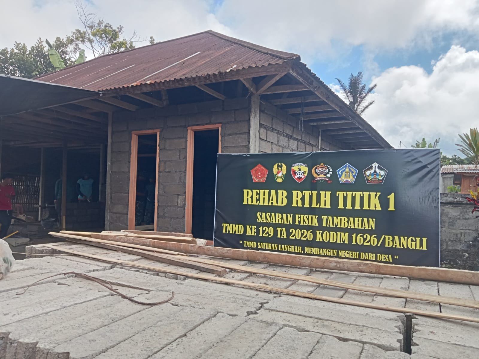 Satgas TMMD Ke-129 Kodim 1626/Bangli Optimalkan Koordinasi Demi Kelancaran Rehab RTLH