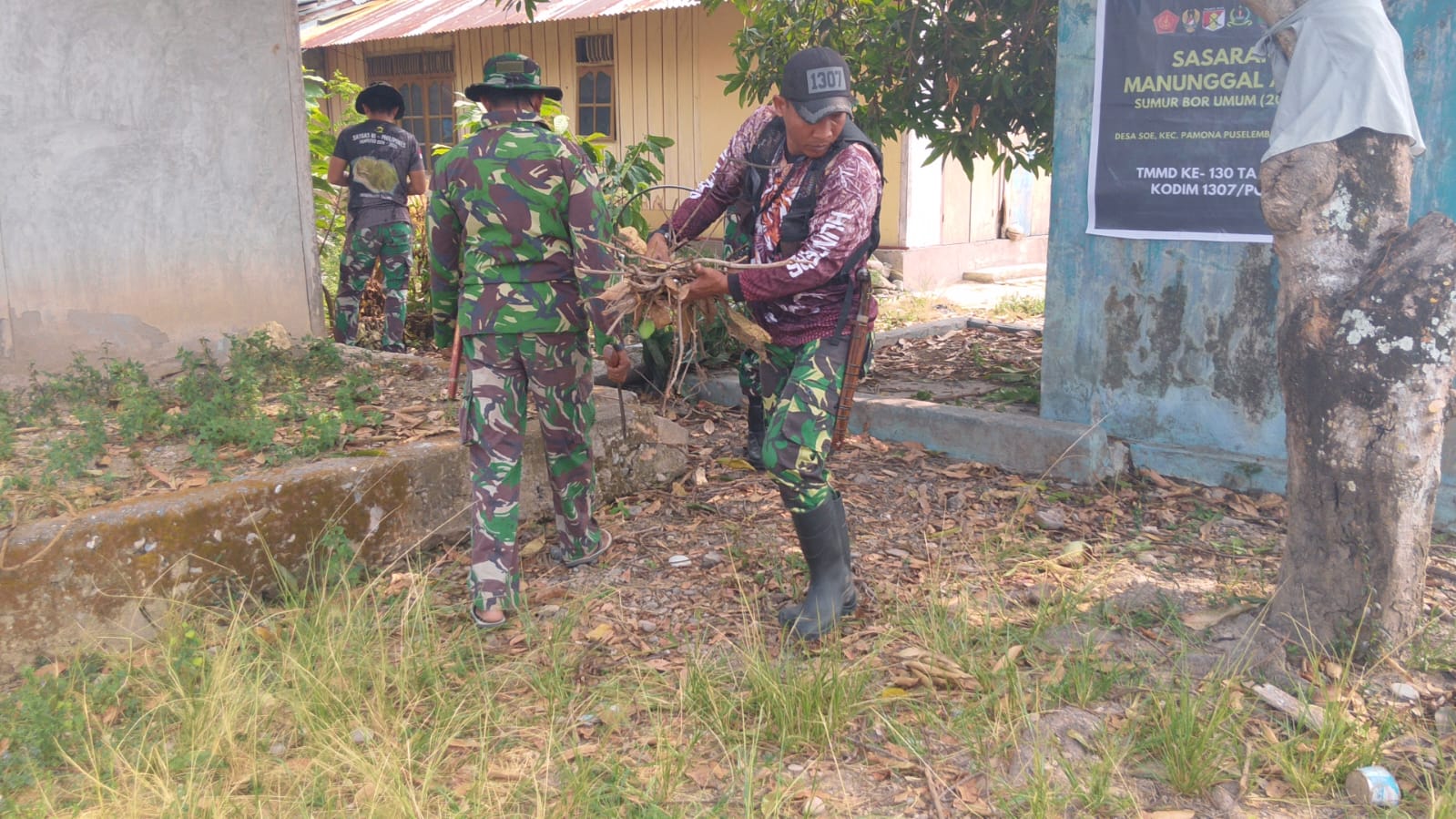 TMMD Reguler Kodim 1307/Poso Ciptakan Sumur Pompa untuk Masyarakat Desa Soe