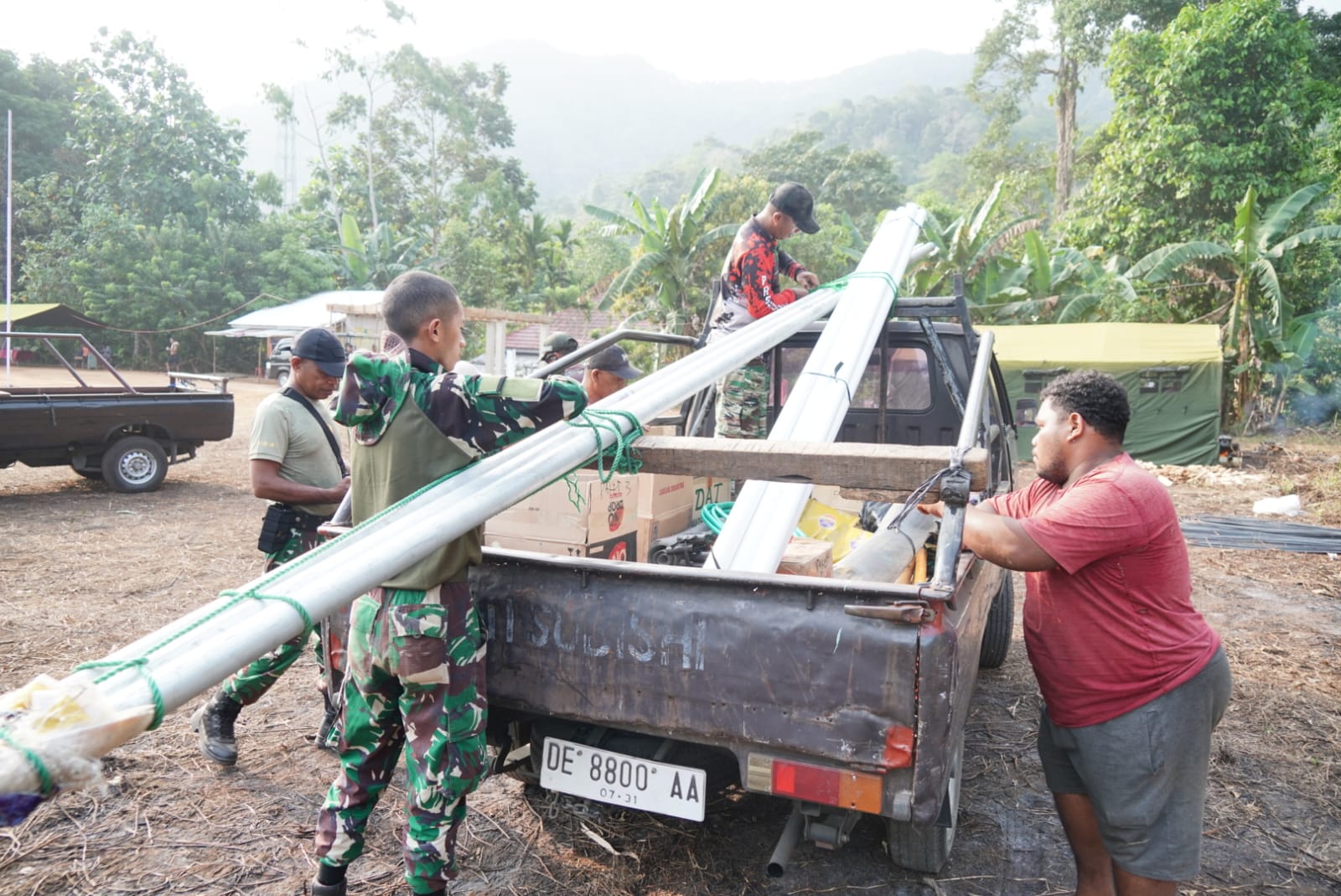 Kesiapan Material Tak Terbendung, TMMD Ambon Mulai Luncurkan Proyek Pembangunan