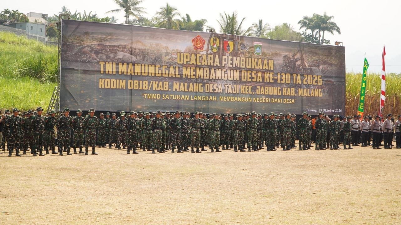 Upacara TMMD ke-130 Dihadiri 150 Anggota dari Berbagai Unsur