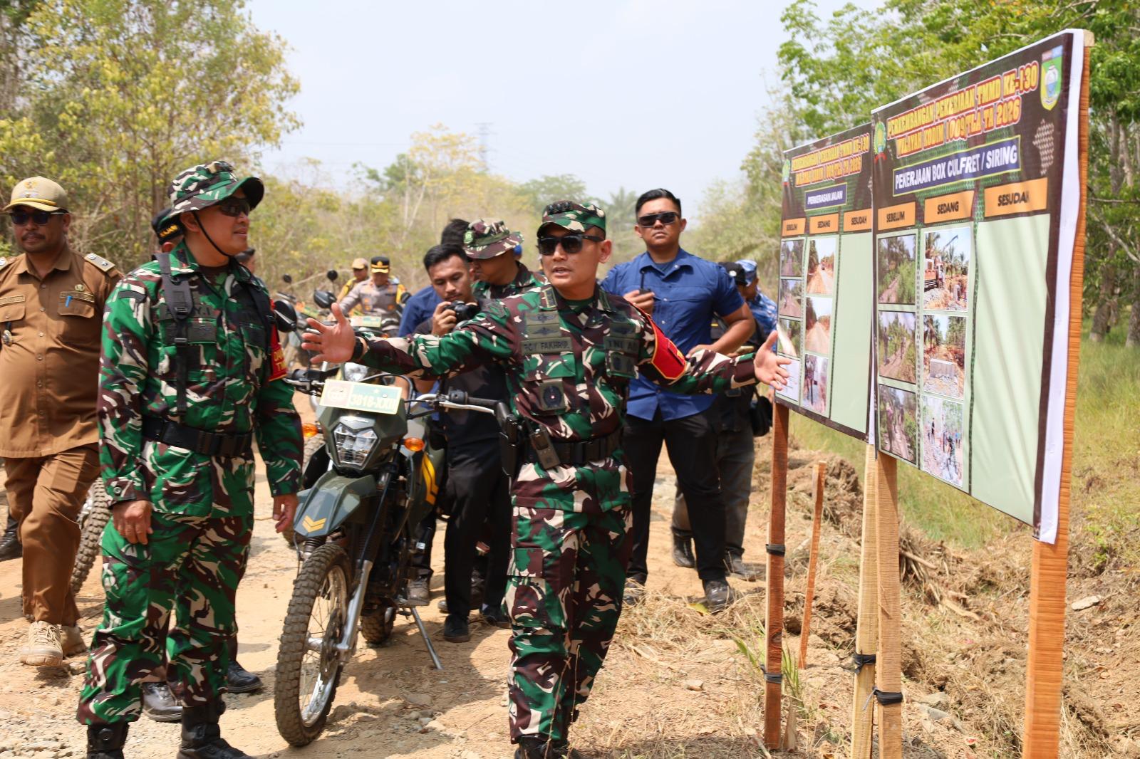 Dandim dan Bupati Lakukan Peninjauan Proyek TMMD Ke-130 di Desa Karang Rejo